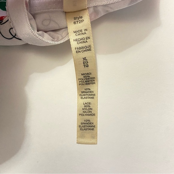 Rhonda Shear Ahh Pin-Up Lace Leisure Bra Holiday Edition Christmas Lights- XL - Picture 10 of 11